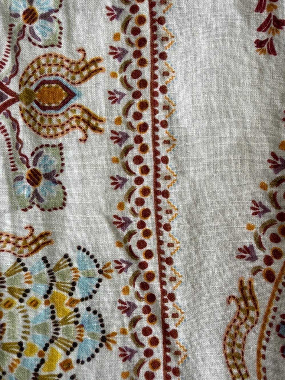 ZARA PRINTED LINEN BLEND MINI FLARE PANTS MULTICOLOR Small - Picture 13 of 13